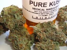 medical marijuana with bottle